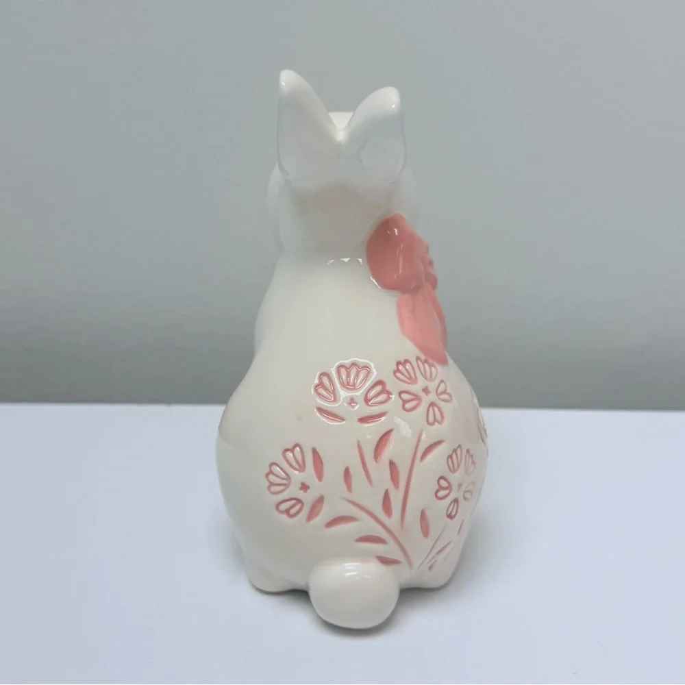 New! Target Bullseye Playground White Ceramic Bunny with Pink Floral & Bow, 2026